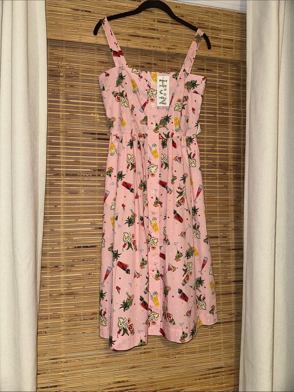 New! HVN Cocktail Martini Party Midi Dress - Retro Inspired